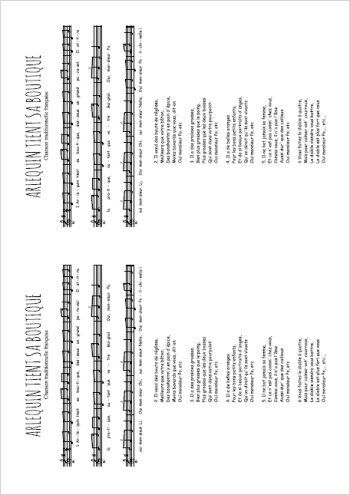 Arlequin tient sa boutique Partition gratuite